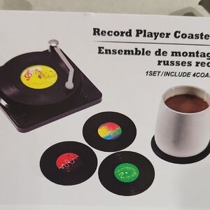 Record Player Coaster Set